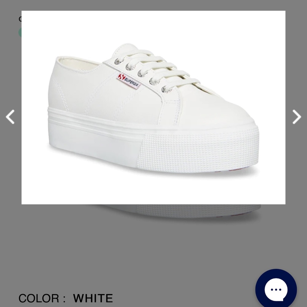 White 2790 superga platform shoes